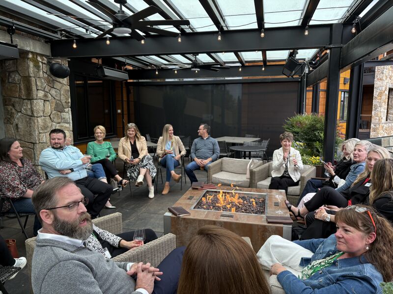 Candid shot of HR group outside